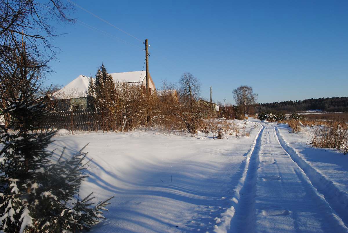 зимняя дорога в д. Пафнутовка