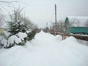 зимняя улица в СНТ Московский
