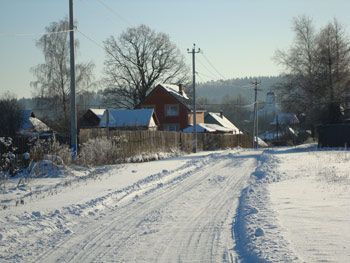 зимняя дорога в селе Каменское